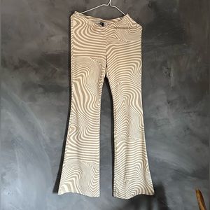 Beige Striped pants